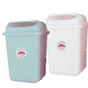 TACHO PARA RESIDUOS PLASTICO CUADRADO 6LTS TAPA VAIVEN