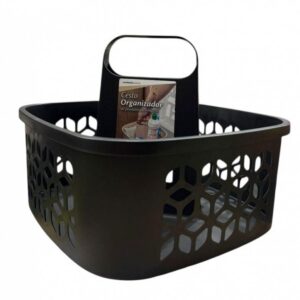 CANASTA ORGANIZADORA PLASTICA NEGRA