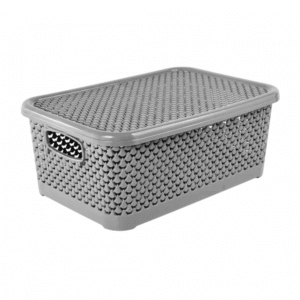 CANASTO ORGANIZADOR C/TAPA 3.5LTS PLASTICO