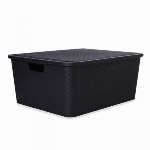 CANASTO RATTAN GIGANTE CON TAPA PLASTICO(58X48X24CM)