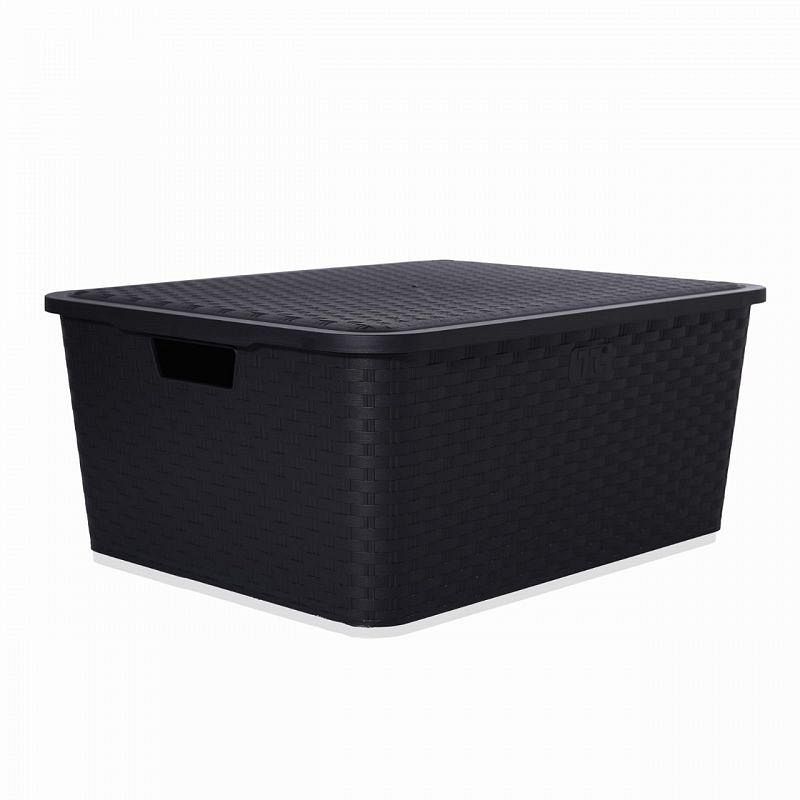 CANASTO RATTAN GIGANTE CON TAPA PLASTICO(58X48X24CM)