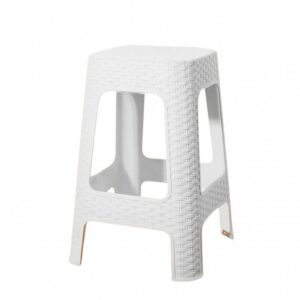 BANQUETA RATTAN BLANCA/NEGRA RESISTENTE