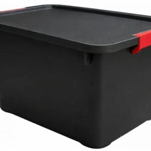 CAJA ORGANIZADORA 55LTS NEGRA C/RUEDAS