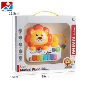 MUSICAL PIANO LION 30X26CM 050988