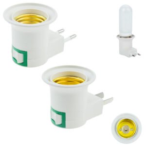 Porta lampara adaptador con enchufe 10034