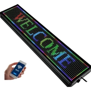 Cartel led programable c/movimiento rgb wifi 1mx20 10586