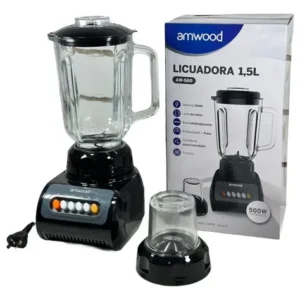 Aw-500 licuadora y picadora vidr 500w 1.5l amwood 10827