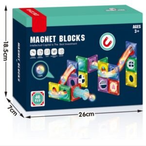BLOQUES MAGNETICO C/LUCES 40PCS 27X20CM 309191