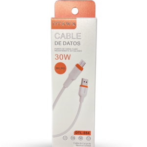 Dtl-084 cable 30w usb a micro 1mt otawa 12075