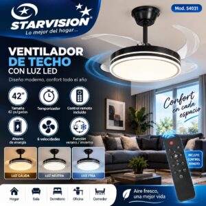 VENTILADOR RETRACTIC STAR VISION