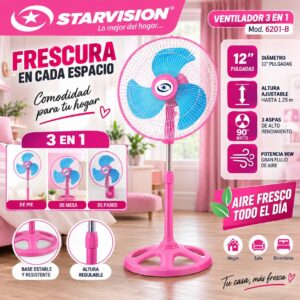 VENTILADOR 3 EN 1 DE 12" STAR VISION