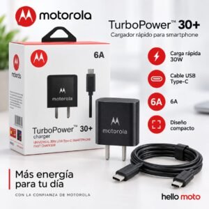 CARGADOR MOTOROLA USB A C 30W