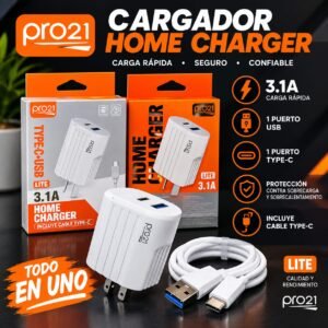 CARGADOR PRO21 TIPO C 3.1 LITE