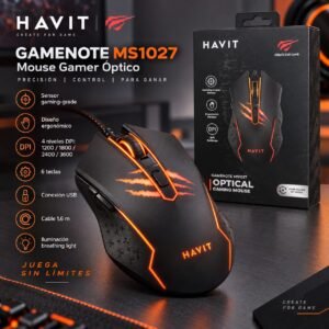 MOUSE HAVIT GAMER CON CABLE MS1027