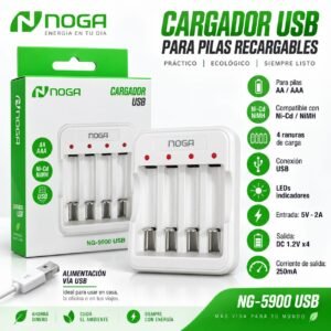 CARGADOR DE PILAS NOGA A USB