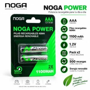 PILA NOGA RECARGABLE AAA