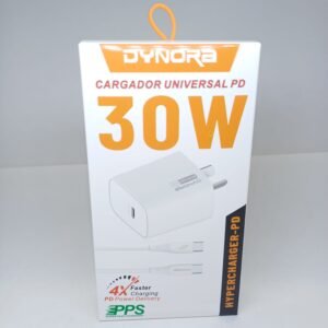 Dy-pd-668 cargador 30w c/cable c a iphone dynora _ 12728