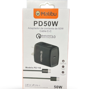 Pd118-c cargador 50w c/cable c a c malibu 12920