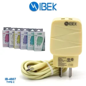 Ib-4807 cargador ibek carga rapida 4.8a 2usb a c _ 13066