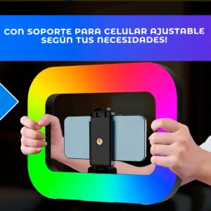 A-rc10r aro de luz rgb cuadrado portatil s/tripode 13294