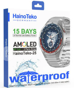 Hainoteko-25 smartwatch resistente al agua 13313