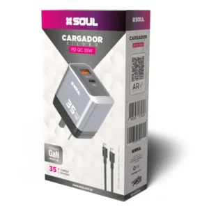 Cvj-usbpd35tgr cargador soul silver 35w c/cable c 13354