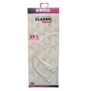 Usb-pd27tl cable soul classico 27w c a iph blanco 13359