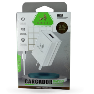 Rc5003400a cargador 3.4a usb a tc 1mt royalcell 13384