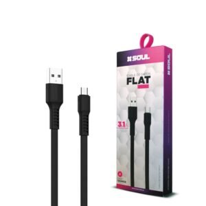 Usb-fmicrone cable usb flat 3.1a 1.2m micro negro 13460