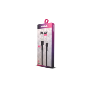 Usb-flightne cable usb flat 3.1a 1.2m light negro 13462