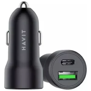 Cargador para auto usb+c 30w carga rapida havit 13474