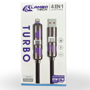 Lt-26052 cable turbo 4en1 65w 1mt/27w lambo 13493