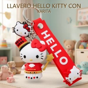 LLAVERO HELLO KITTY CON VARITA