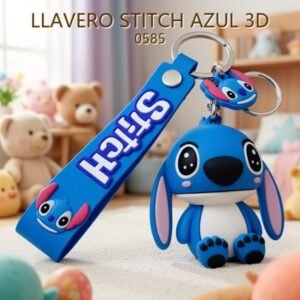 LLAVERO STITCH AZUL 3D 0585