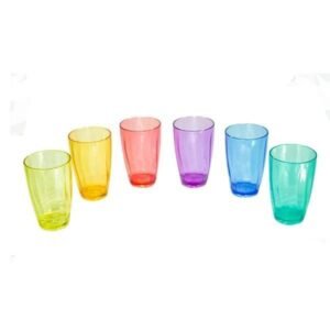 Vaso facetado acrilico color