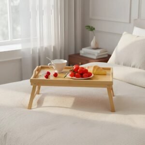 Bandeja de cama bambu c/pata