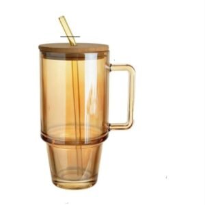 Vaso de vidrio 680ml c/sorbete ambar