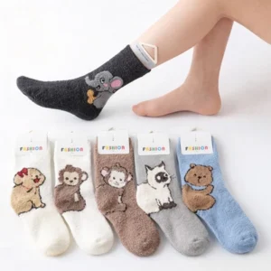 MEDIAS LARGAS ALGODON ANIMALES - X 10 UNI