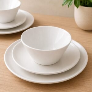 Set vajilla 12pzas bco mate aston