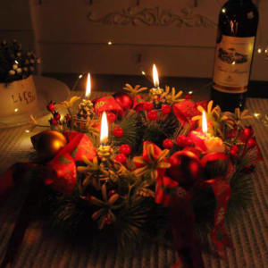 ADORNO DE NAVIDAD CON PORTA VELA