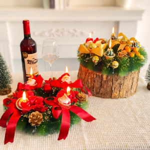 ADORNO DE NAVIDAD CON PORTA VELA