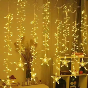 LUCES CON ESTRELLA 480L 10 TIRAS LUZ CÁLIDO