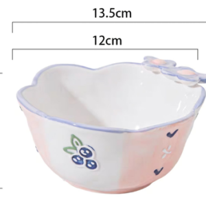 BOWL CERAMICA CON FLOR Y BLUEBERRY