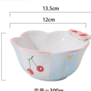 BOWL CERAMICA CON FLOR Y CHERRY