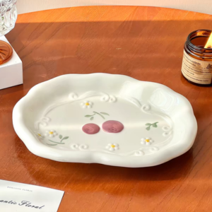 PLATO CERAMICA 9.5" CEREZAS