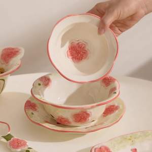 BOWL CERAMICA 7" CON FLOR DE CEREZO
