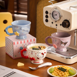 TAZA CERAMICA CON PIE GATOS
