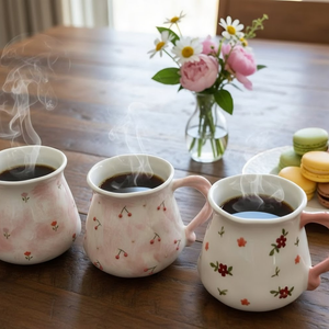 TAZA CERAMICA CON FLOR