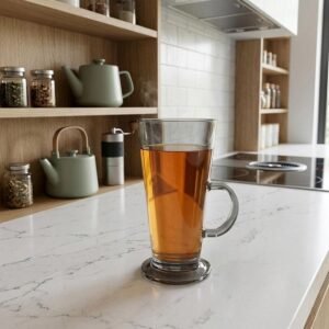 Taza de vidrio espejada cono 290ml