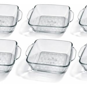 Cazuelas de vidrio x6 9x9